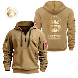 Sønderjyske Fodbold Gold Logo Quarter Zip Hoodie