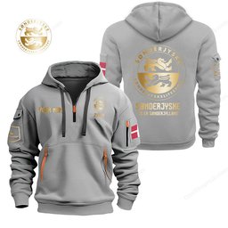 Sønderjyske Fodbold Gold Logo Quarter Zip Hoodie