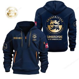 Sønderjyske Fodbold Gold Logo Quarter Zip Hoodie