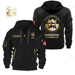Sønderjyske Fodbold Gold Logo Quarter Zip Hoodie