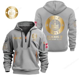 Silkeborg IF Gold Logo Quarter Zip Hoodie