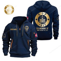 Silkeborg IF Gold Logo Quarter Zip Hoodie