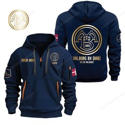 AaB Fodbold Gold Logo Quarter Zip Hoodie