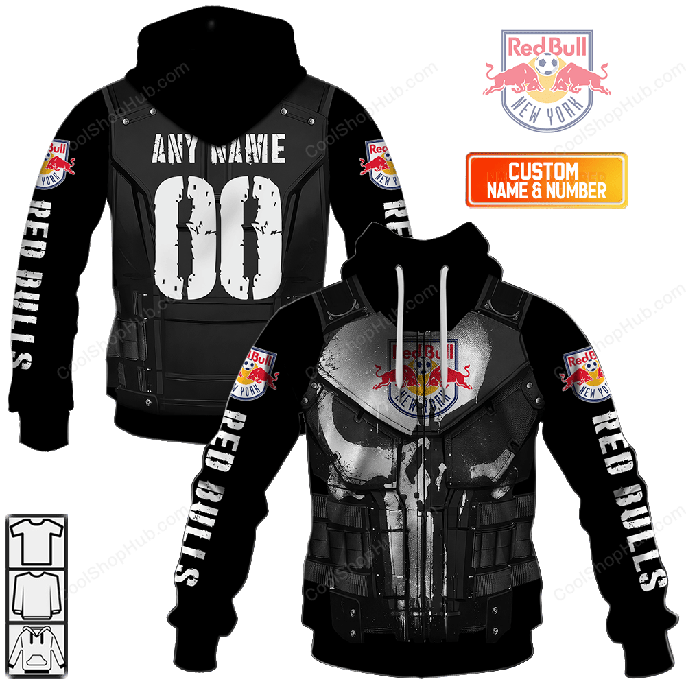 New York Red Bulls ( MLS ) Punisher Skull Shirts