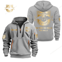 New York Red Bulls ( MLS ) Gold Design Quarter Zip Hoodies