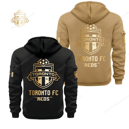 Toronto FC ( MLS ) Gold Design Quarter Zip Hoodies