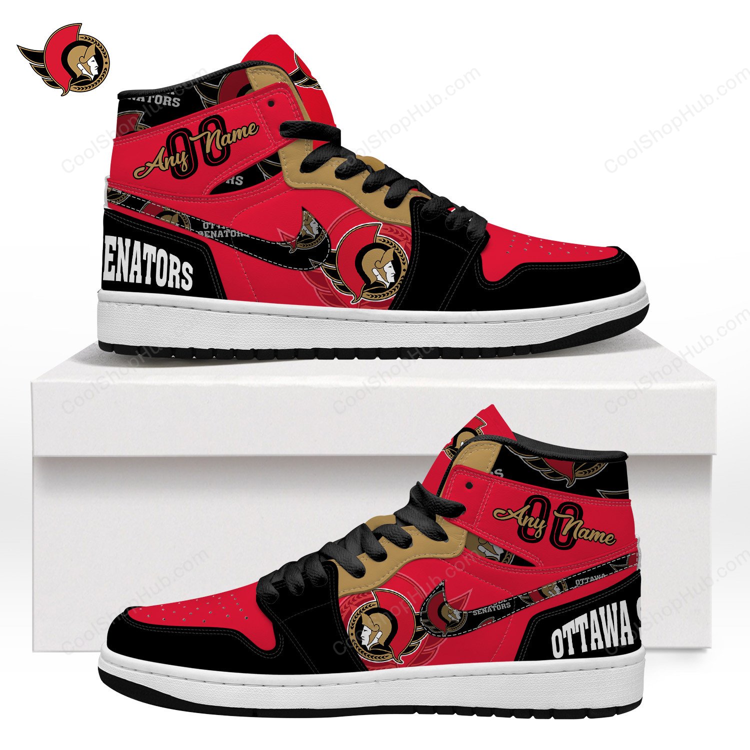 Ottawa Senators AJ 1 High Top Sneakers V1