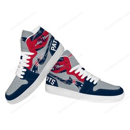 New England Patriots AJ 1 High Top Sneakers V1