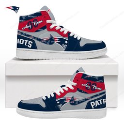 New England Patriots AJ 1 High Top Sneakers V1