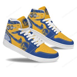 Golden State Warriors AJ 1 High Top Sneakers V1
