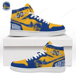 Golden State Warriors AJ 1 High Top Sneakers V1