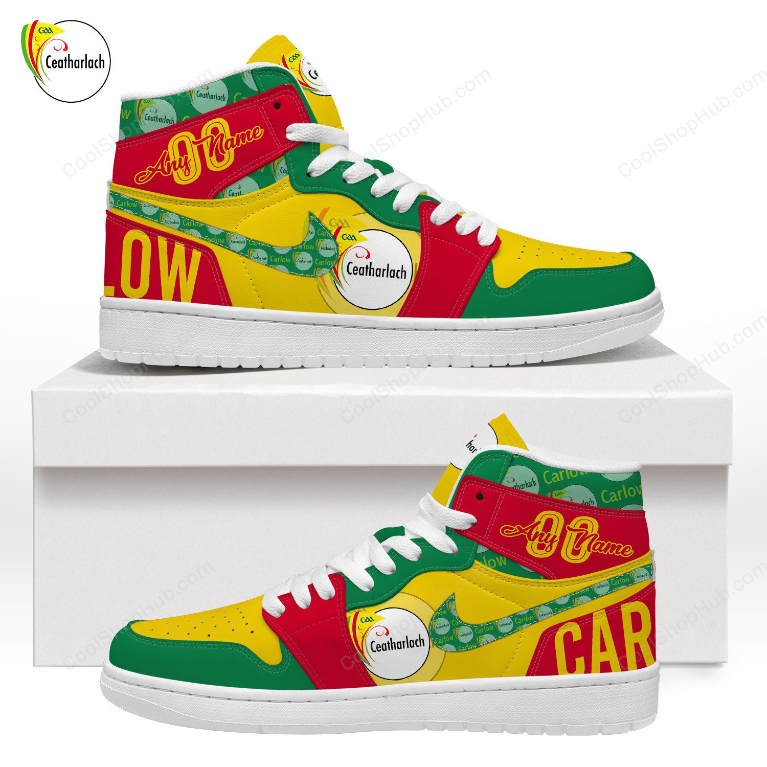 Carlow GAA AJ 1 High Top Sneakers V1