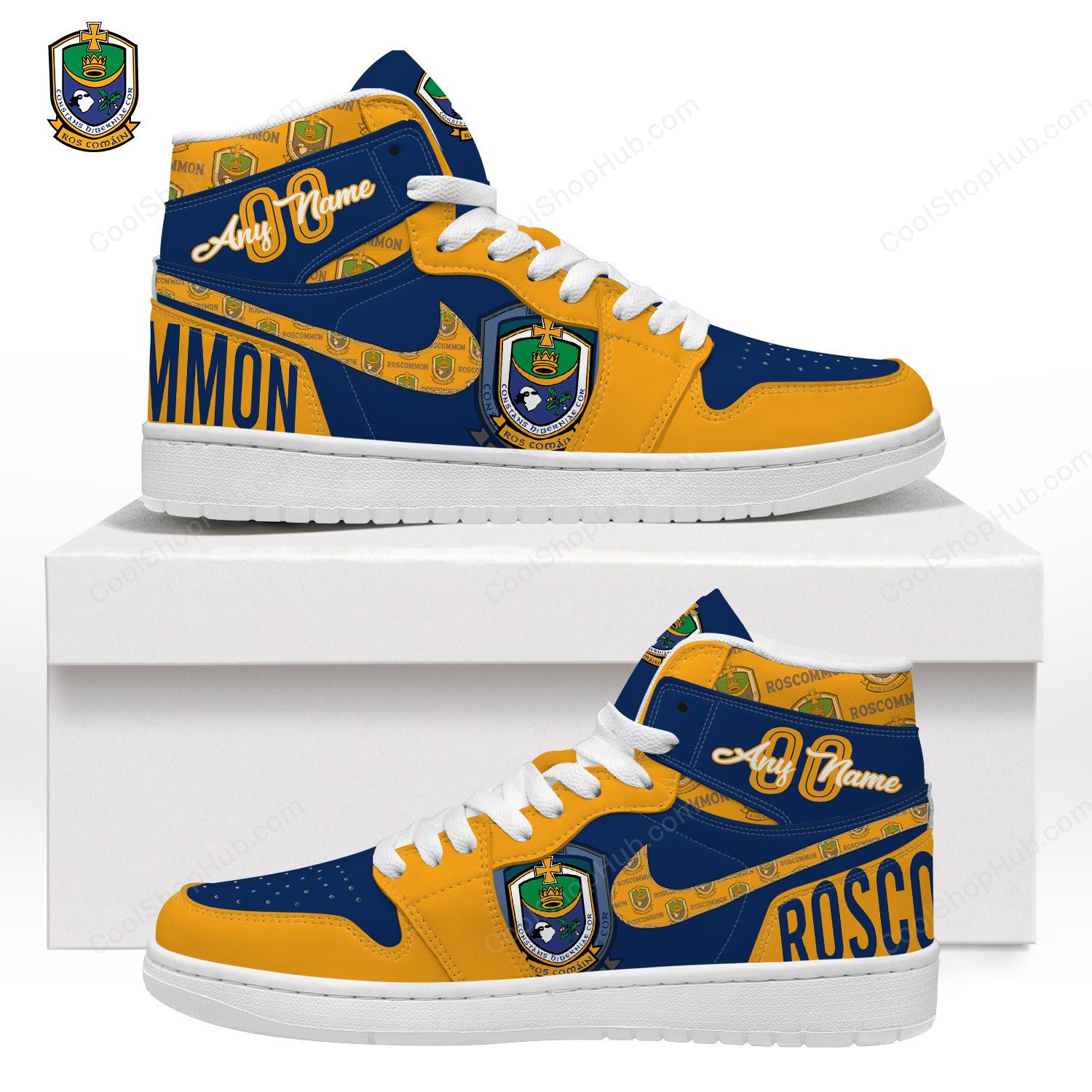 Roscommon GAA AJ 1 High Top Sneakers V1
