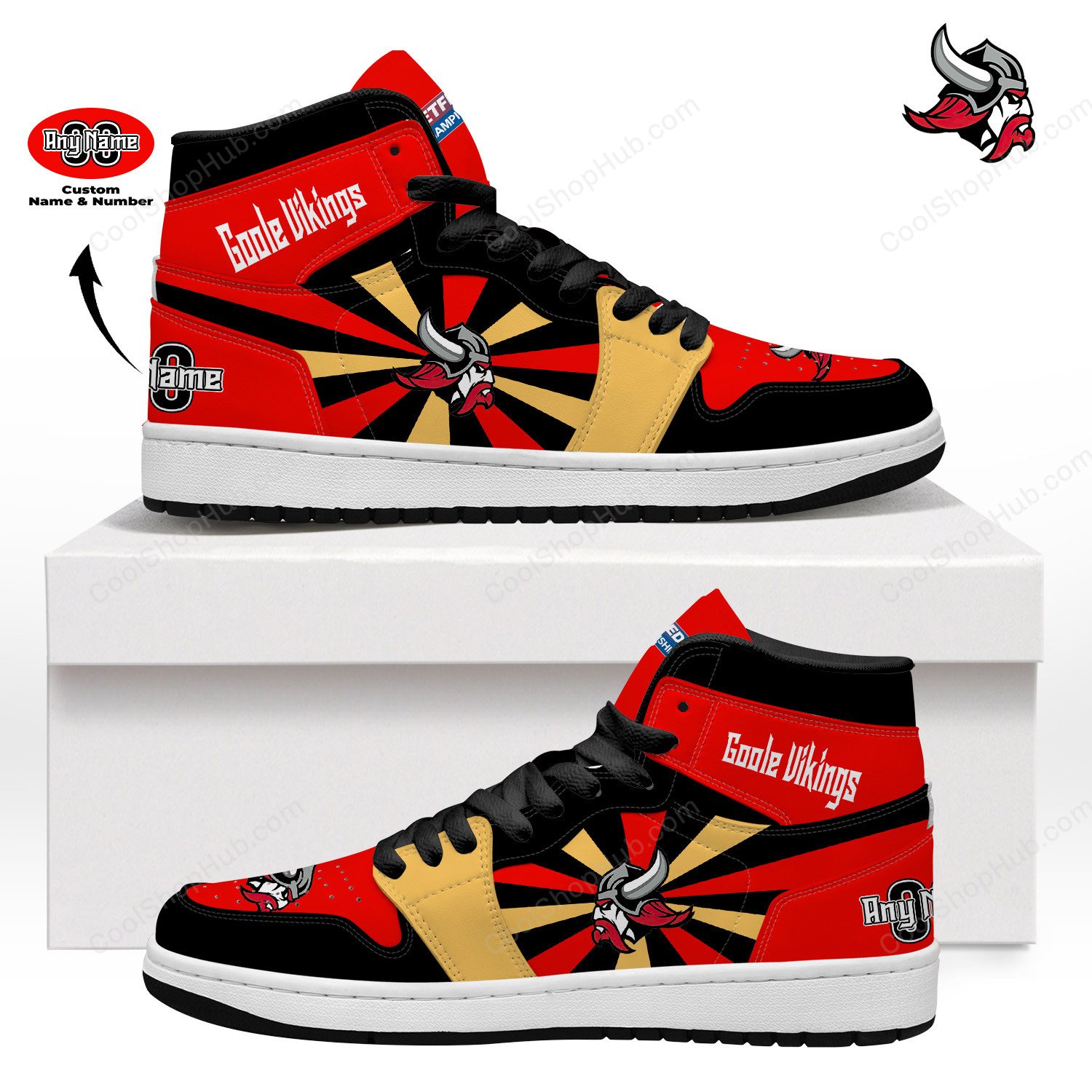 Goole Vikings AJ 1 High Top Sneakers V2