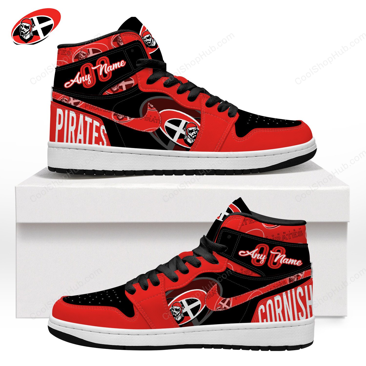 Cornish Pirates AJ 1 High Top Sneakers V1