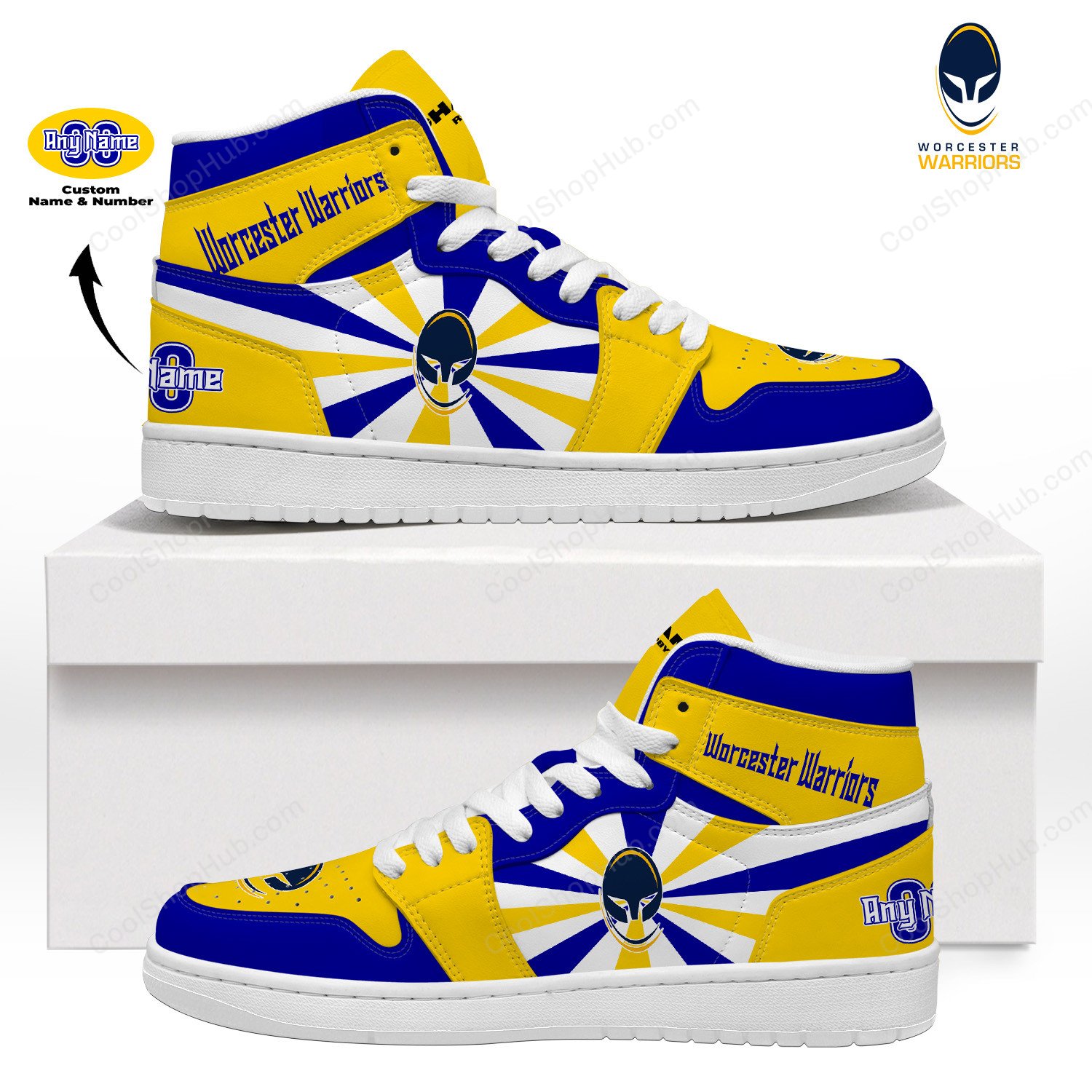 Worcester Warriors AJ1 High Top Sneakers V2
