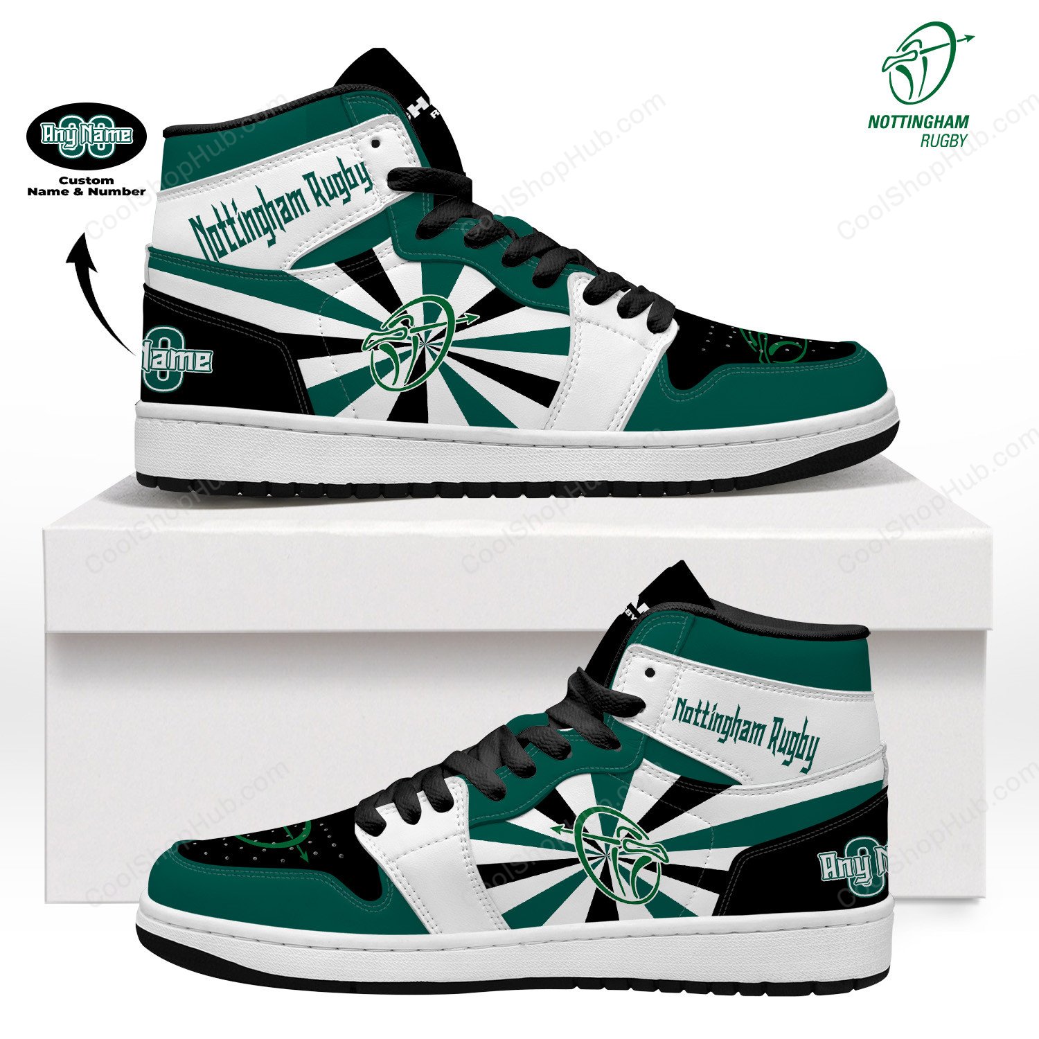 Nottingham Rugby AJ1 High Top Sneakers V2