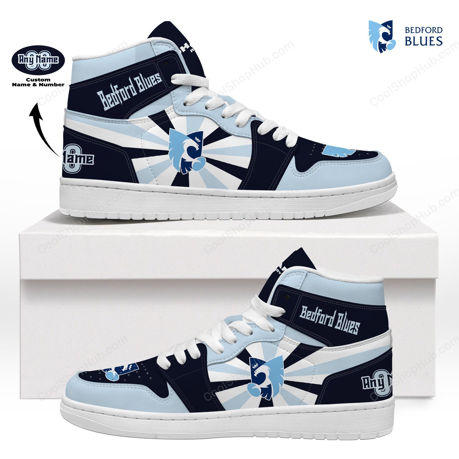 Bedford Blues AJ1 High Top Sneakers V2
