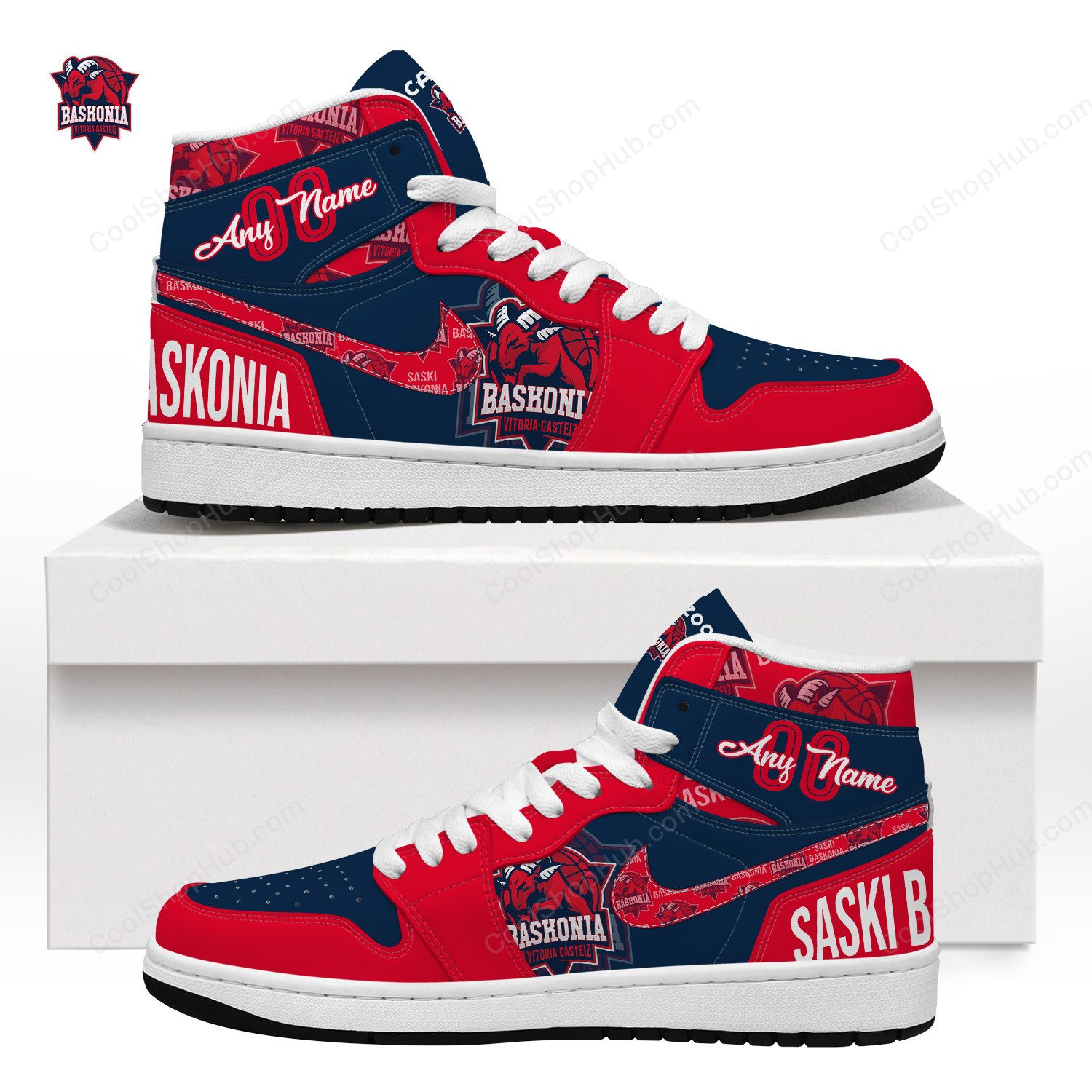 Saski Baskonia AJ 1 High Top Sneakers V1