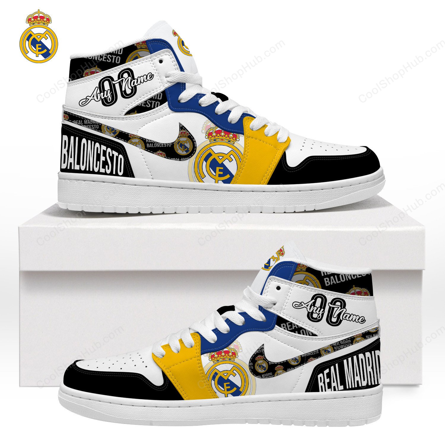 Real Madrid Baloncesto AJ 1 High Top Sneakers V1