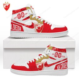 KK Crvena zvezda AJ 1 High Top Sneakers V1