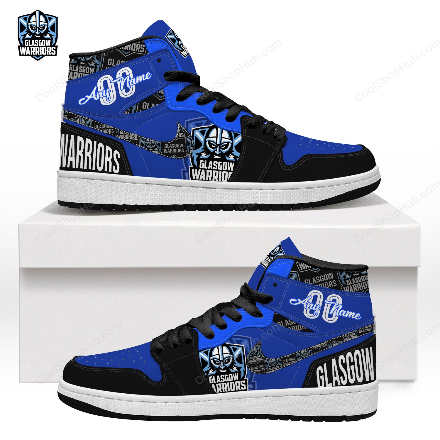 Glasgow Warriors URC AJ 1 High Top Sneakers V1