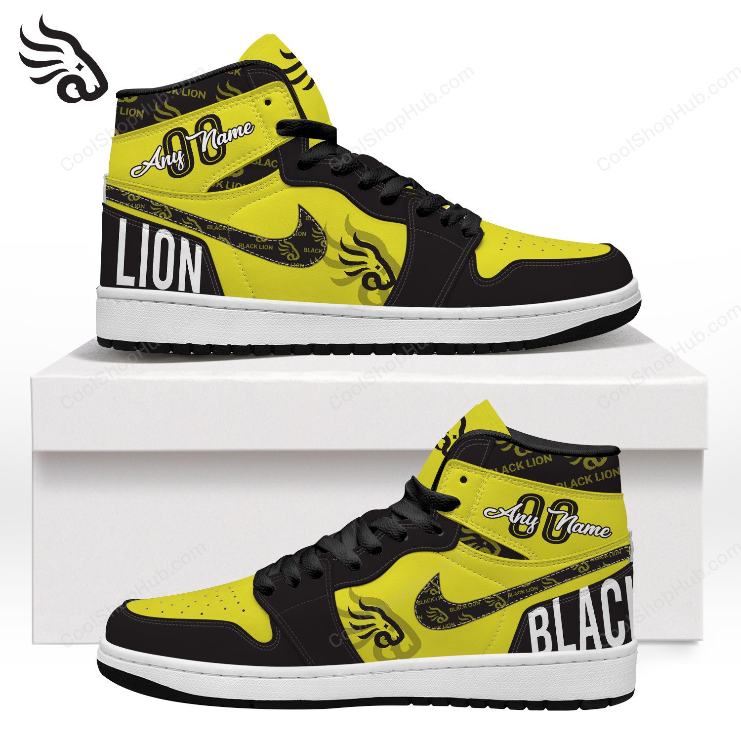 Black Lion AJ 1 High Top Sneakers V1