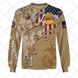 Los Angeles Lakers Marine Camo V2 Design Shirt