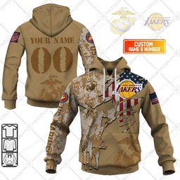 Los Angeles Lakers Marine Camo V2 Design Shirt