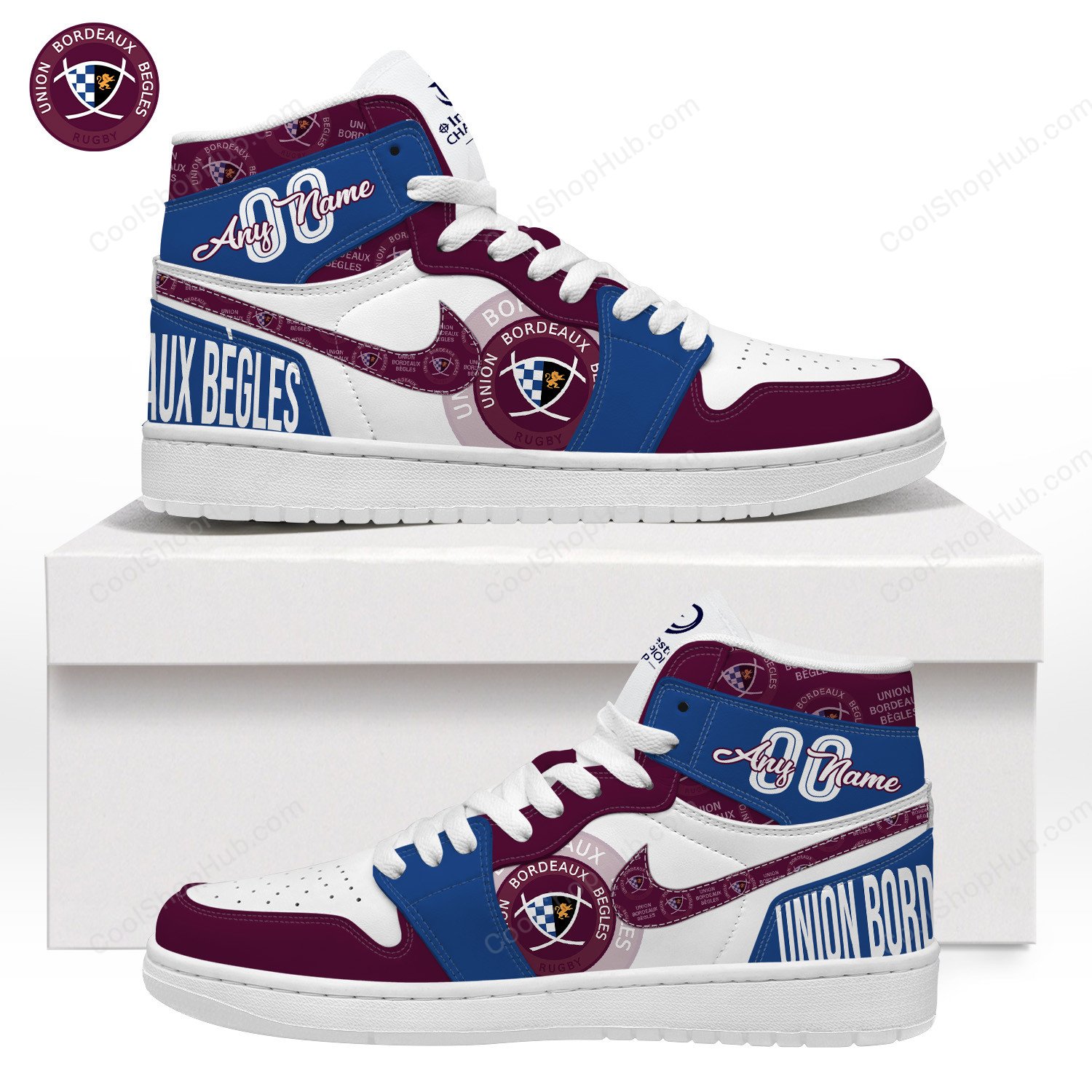 Union Bordeaux Bègles ERC AJ 1 High Top Sneakers V1