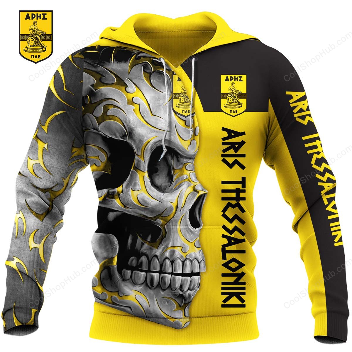 Aris Thessaloniki F.C Skull Fury Design