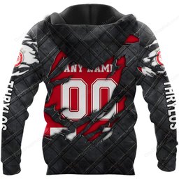Olympiacos F.C Black Metal Design Shirt