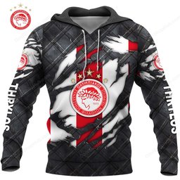 Olympiacos F.C Black Metal Design Shirt