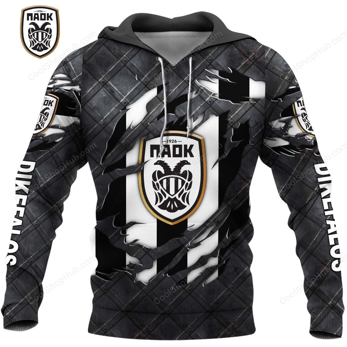 PAOK FC Black Metal Design Shirt