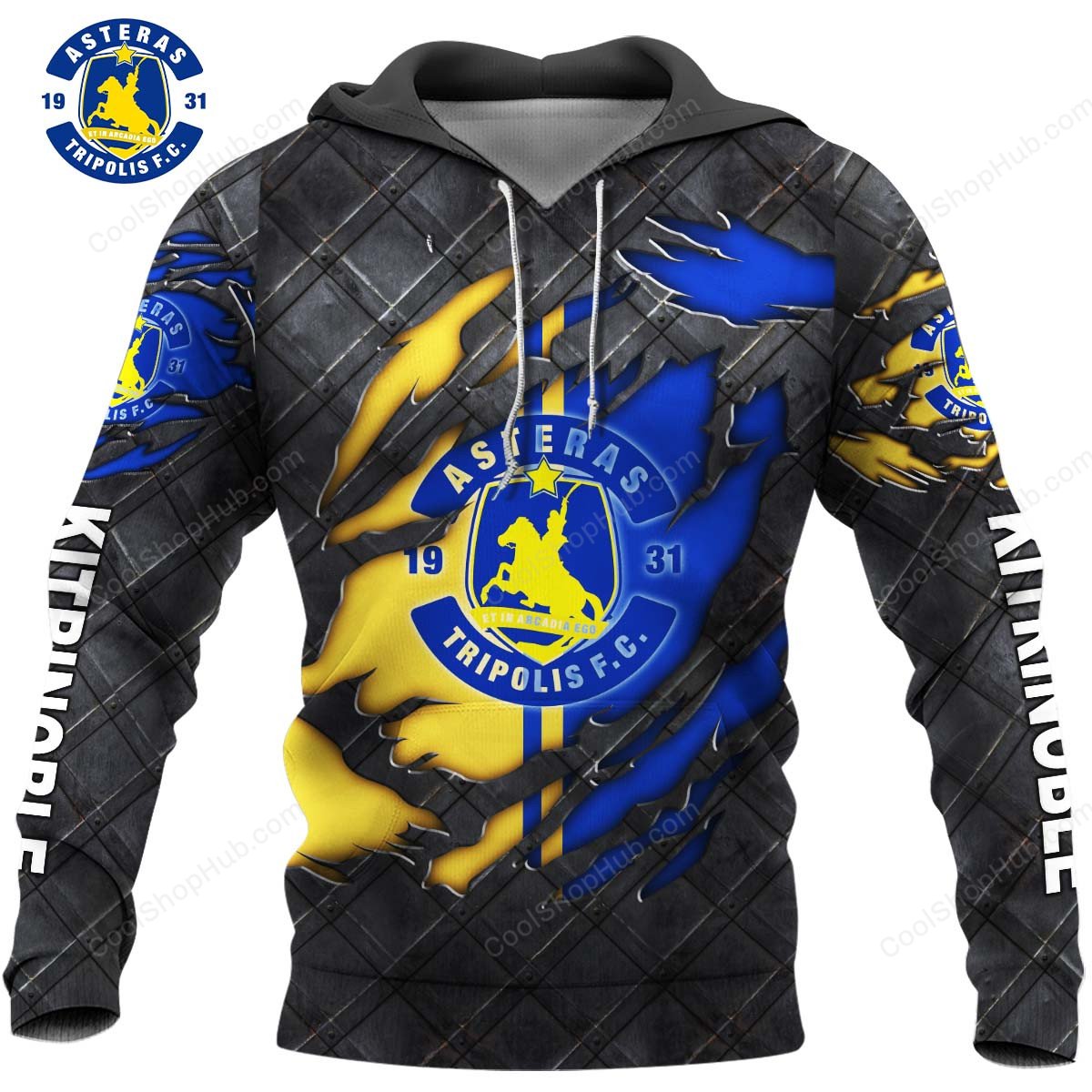 Asteras Tripolis F.C Black Metal Design Shirt