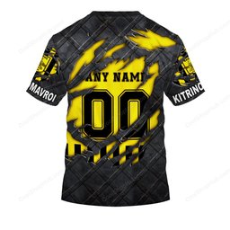 Aris Thessaloniki F.C Black Metal Design Shirt
