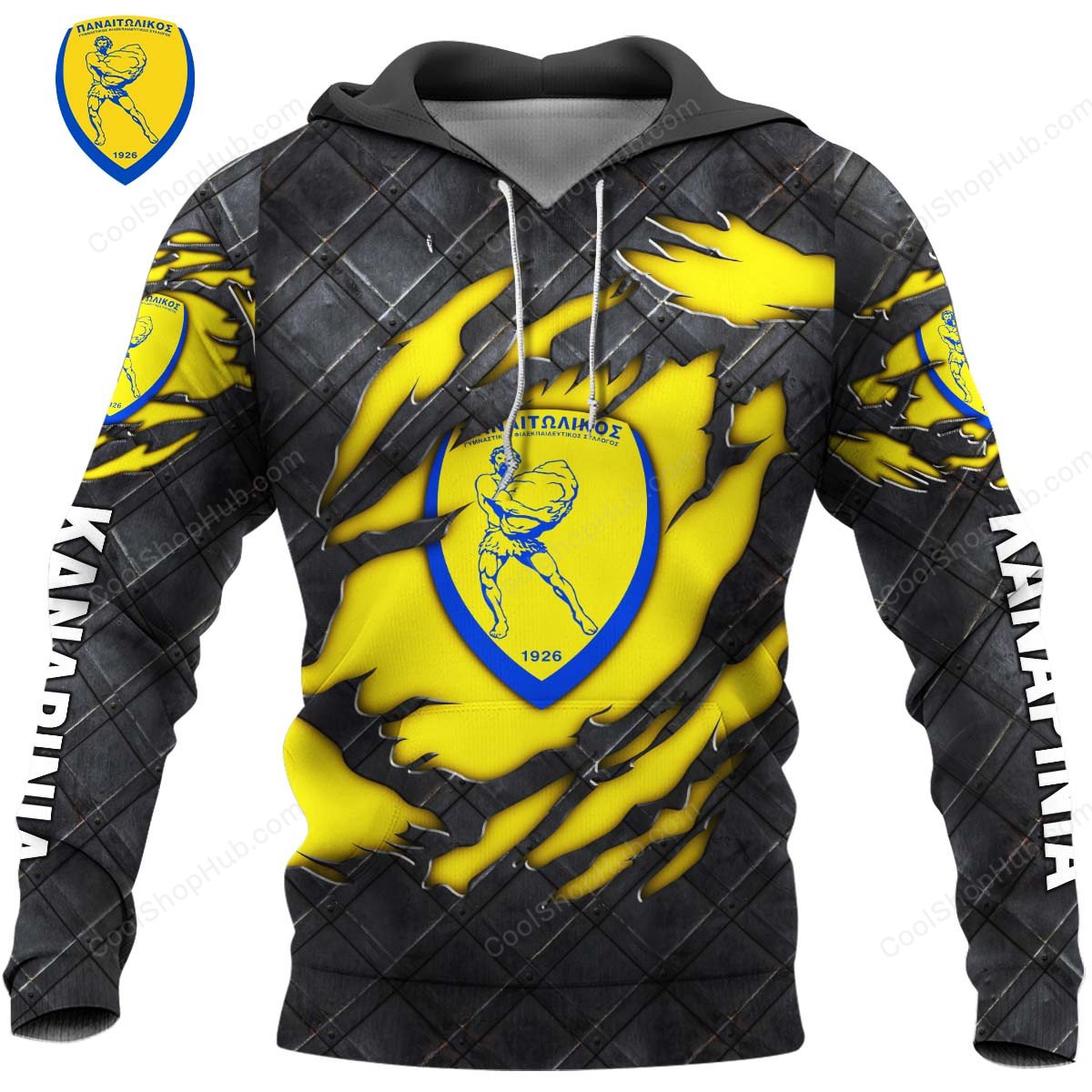 Panetolikos F.C Black Metal Design Shirt