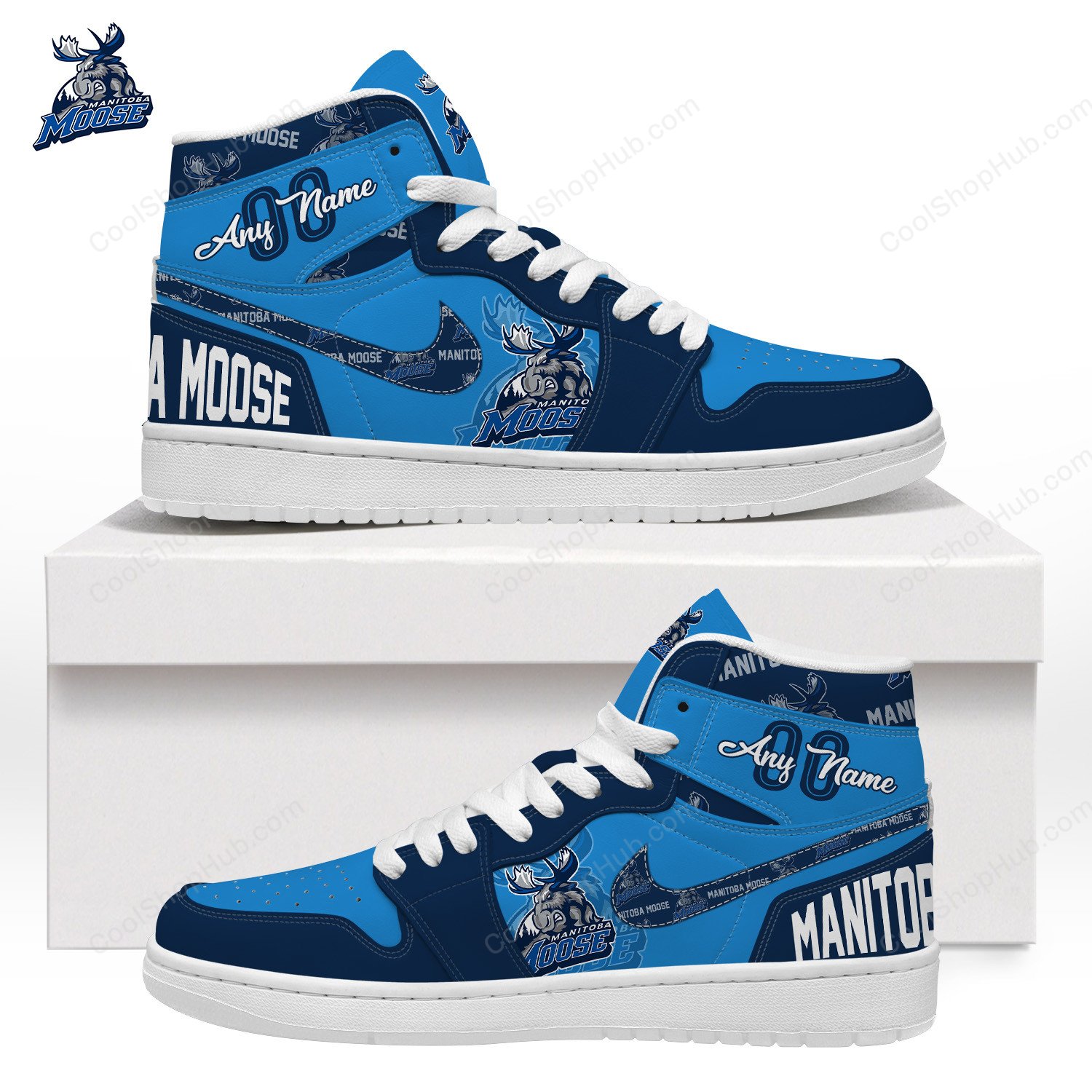 Manitoba Moose AJ 1 High Top Sneakers V1