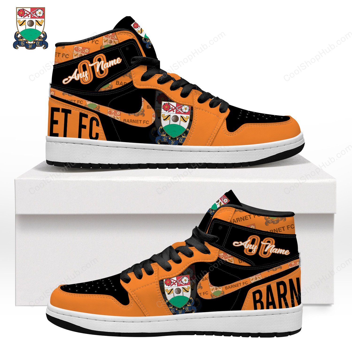 Barnet F.C AJ 1 High Top Sneakers V1