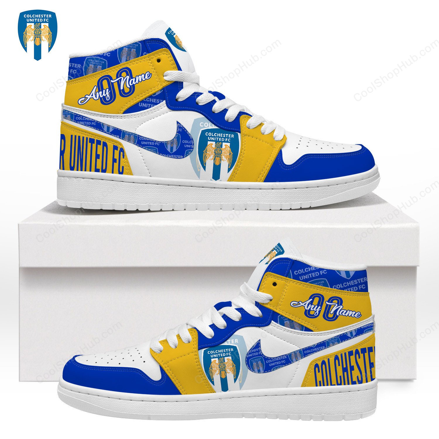 Colchester United F.C AJ 1 High Top Sneakers V1
