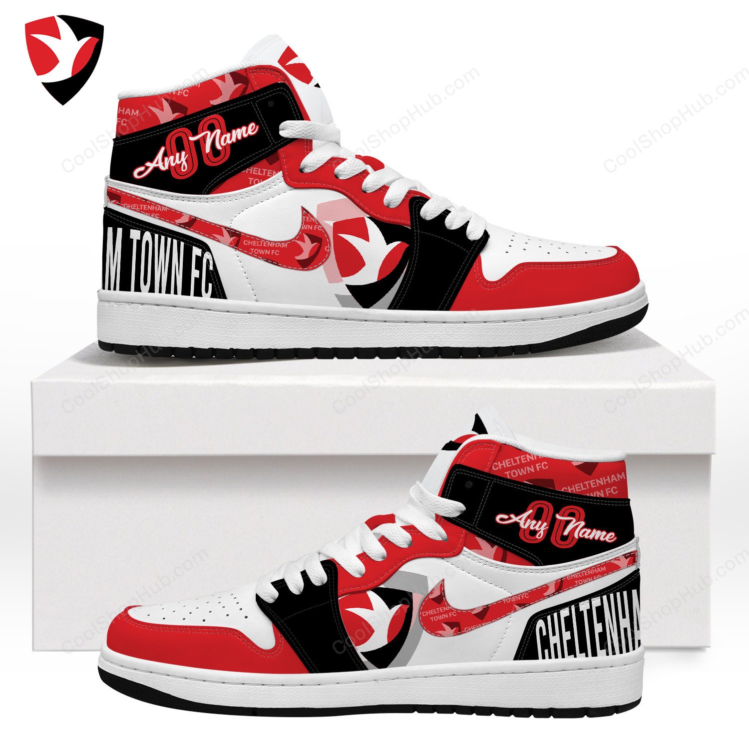 Cheltenham Town F.C AJ 1 High Top Sneakers V1