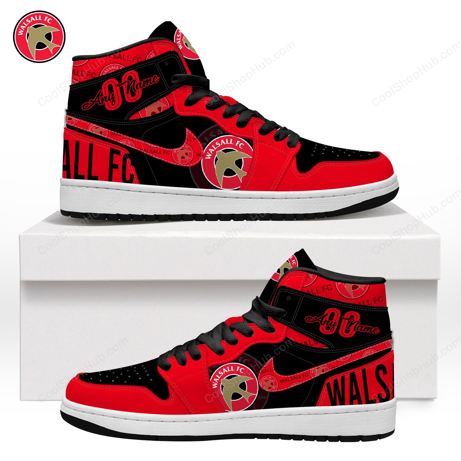 Walsall F.C AJ 1 High Top Sneakers V1