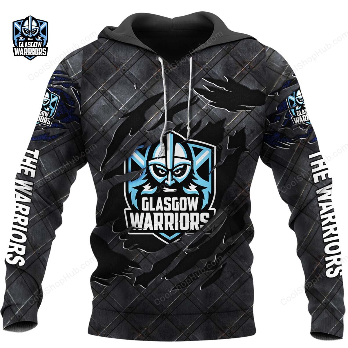 Glasgow Warriors Black Metal Design Shirts