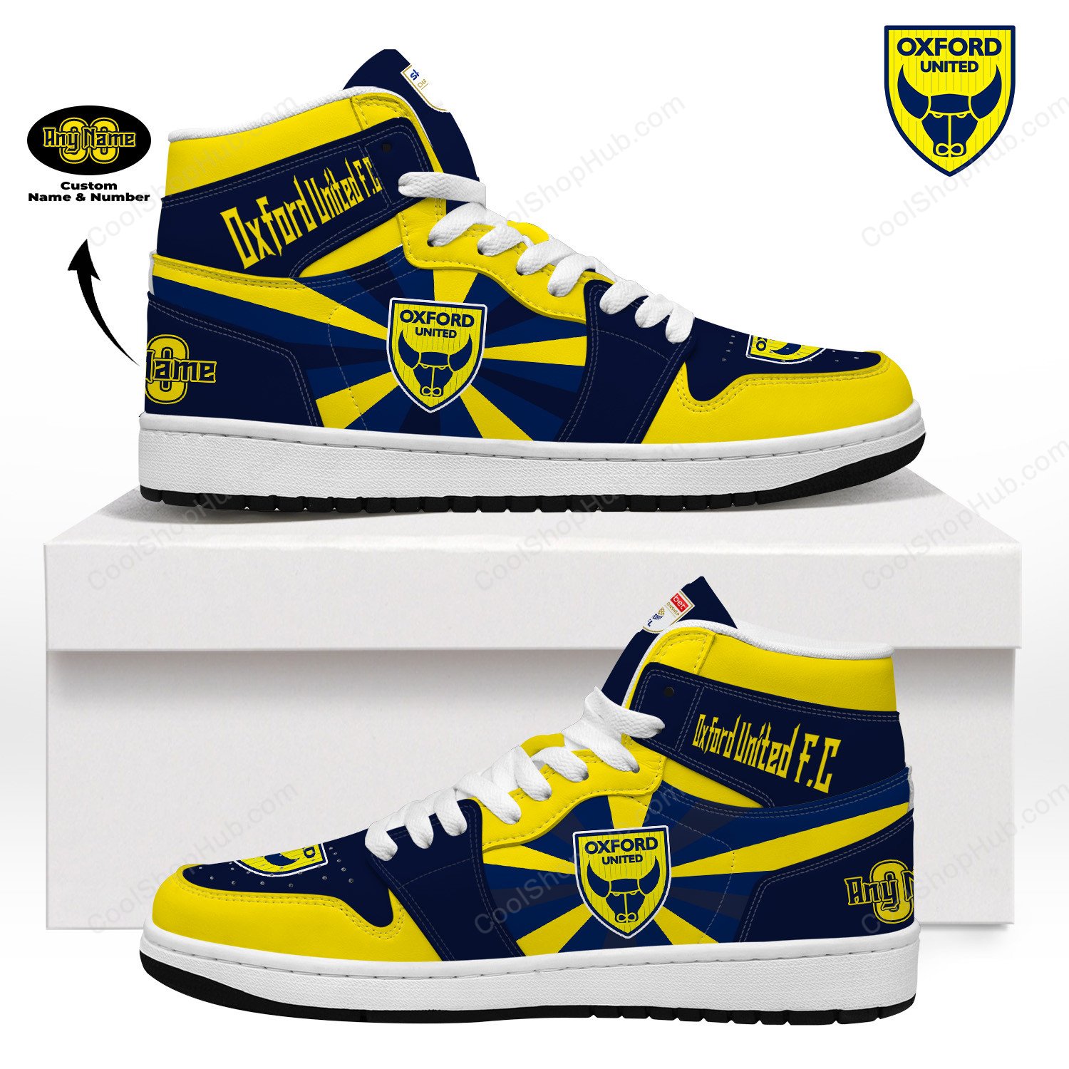 Oxford United F.C AJ 1 High Top Sneakers V2