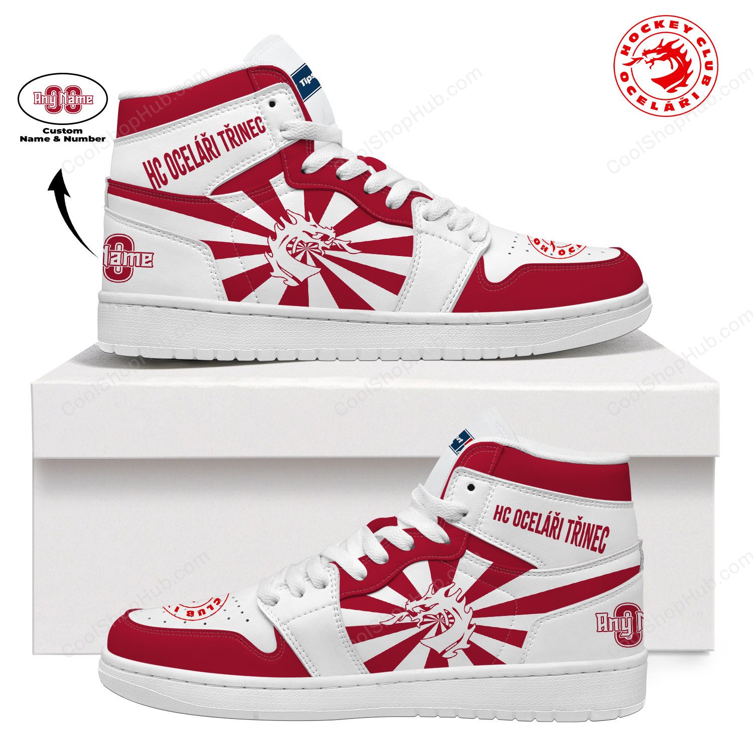 HC Oceláři Třinec AJ 1 High Top Sneakers V2