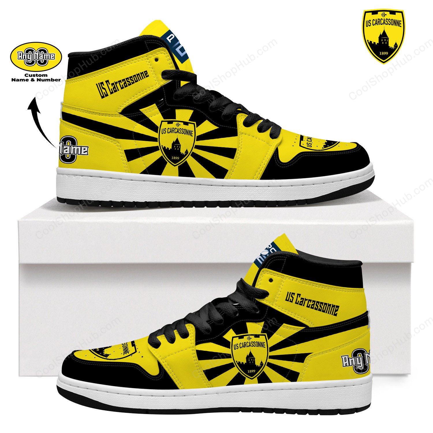 US Carcassonne Pro D2 AJ1 High Top Sneakers V2