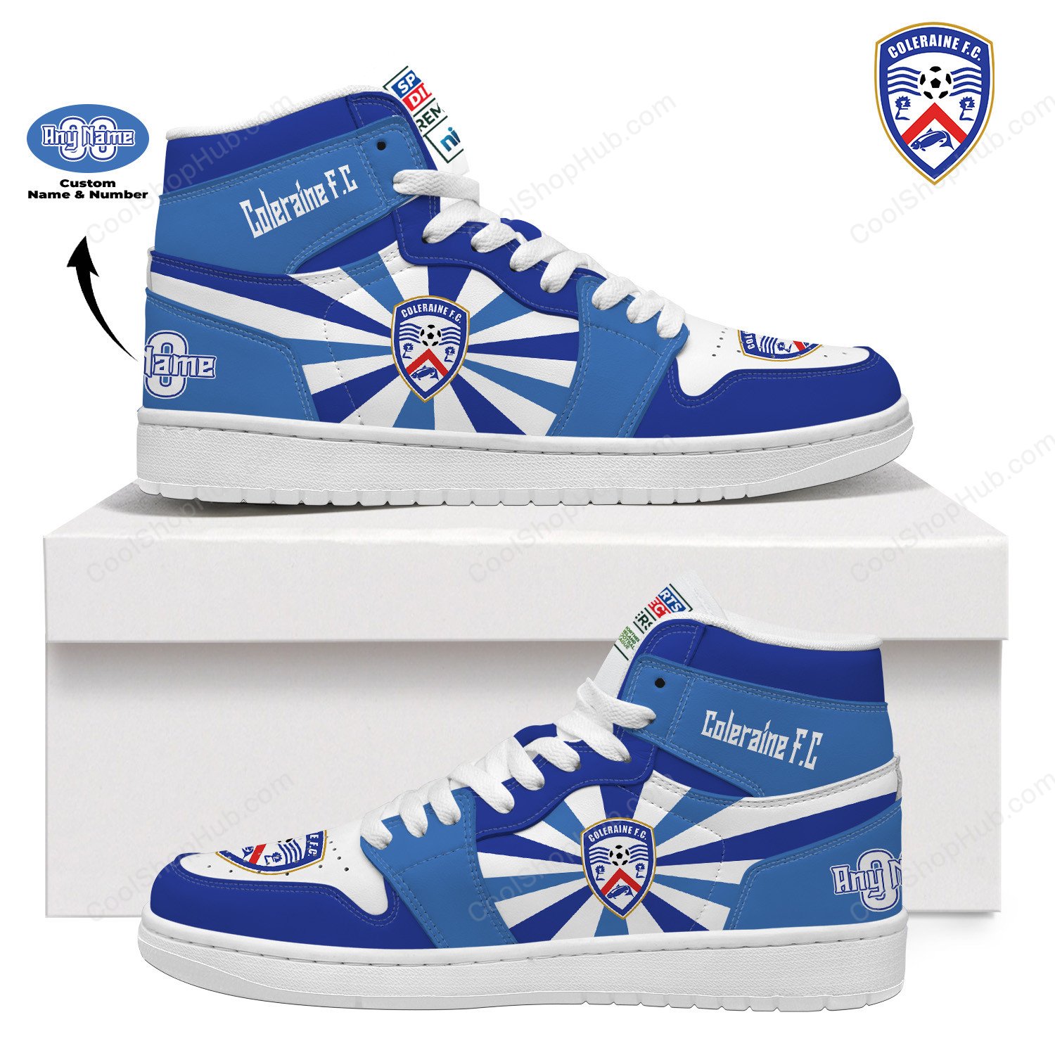 Coleraine F.C AJ1 High Top Sneakers V2