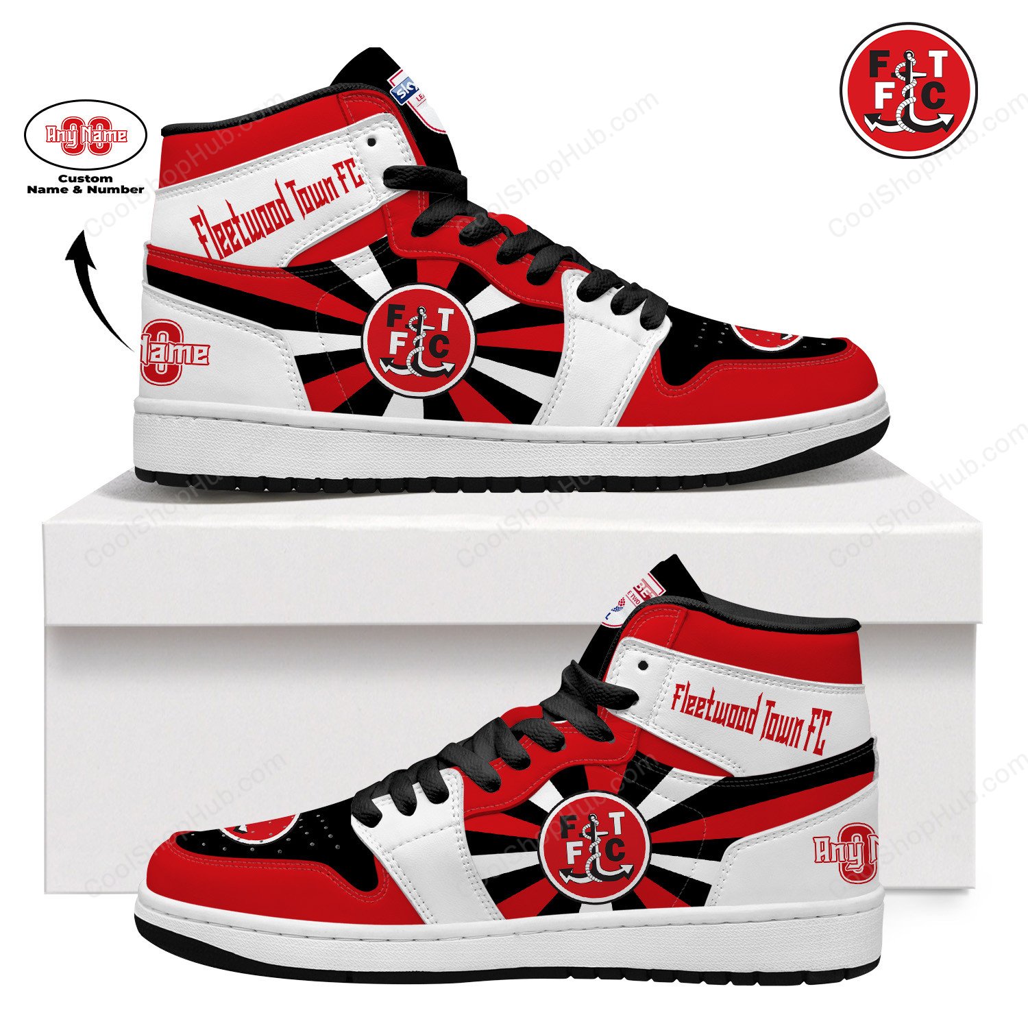 Fleetwood Town F.C AJ 1 High Top Sneakers V2