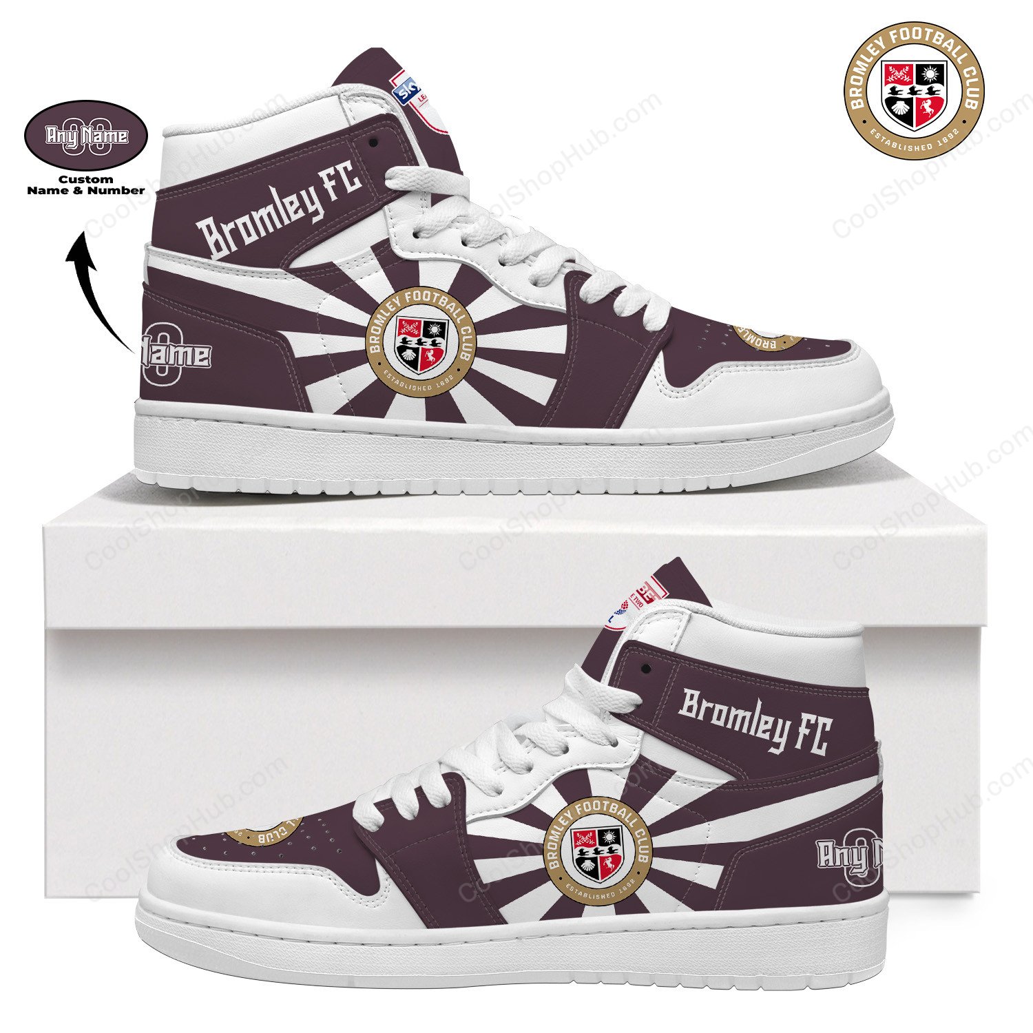 Bromley F.C AJ 1 High Top Sneakers V2