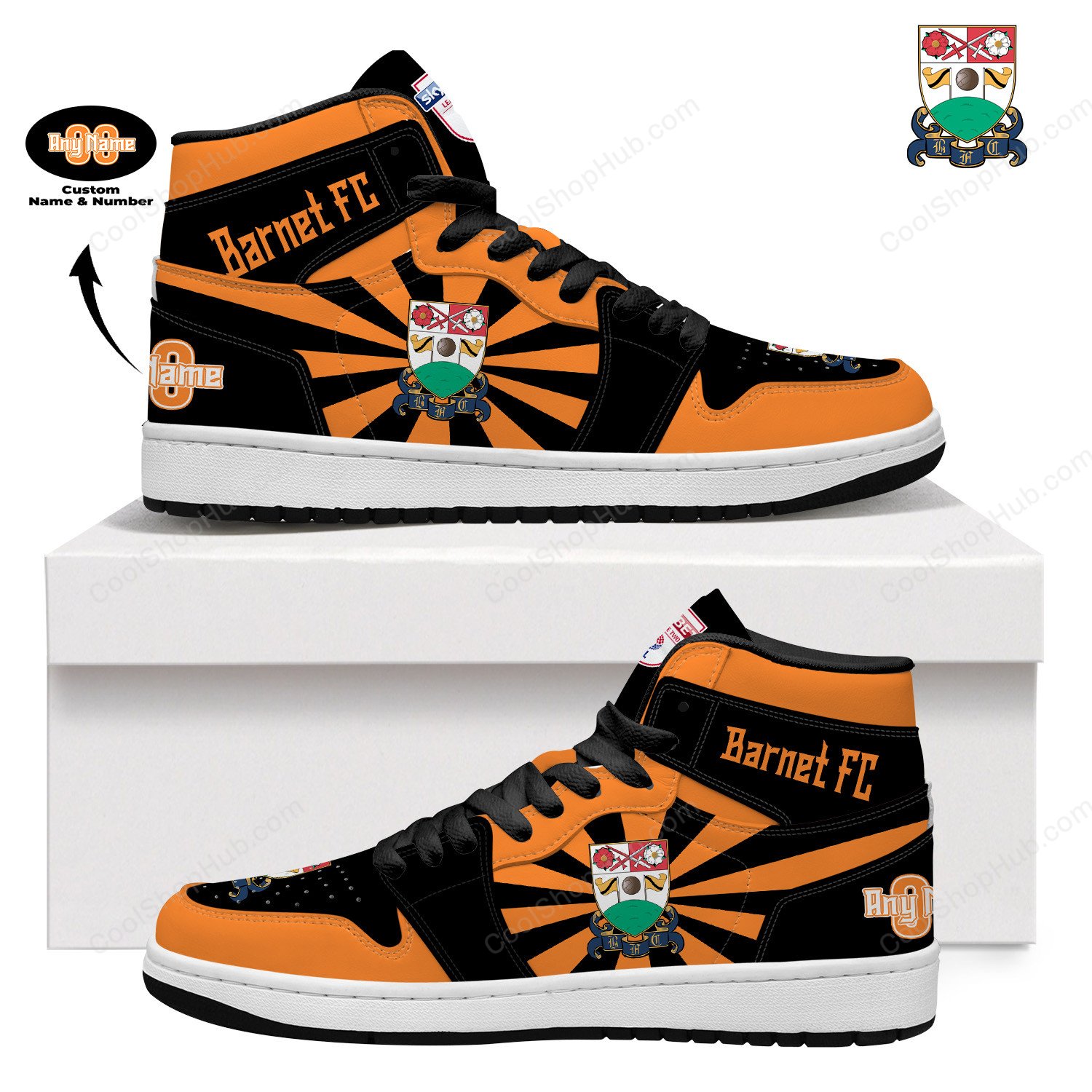 Barnet F.C AJ 1 High Top Sneakers V2